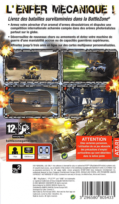 Battlezone — box-2D-back (FR)