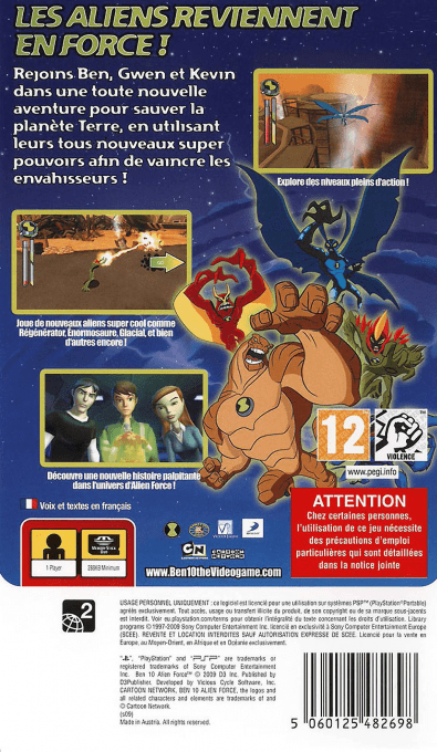 Ben 10 - Alien Force — box-2D-back (FR)