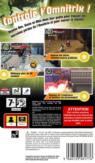 Ben 10 - Protector Of Earth — box-2D-back (FR)