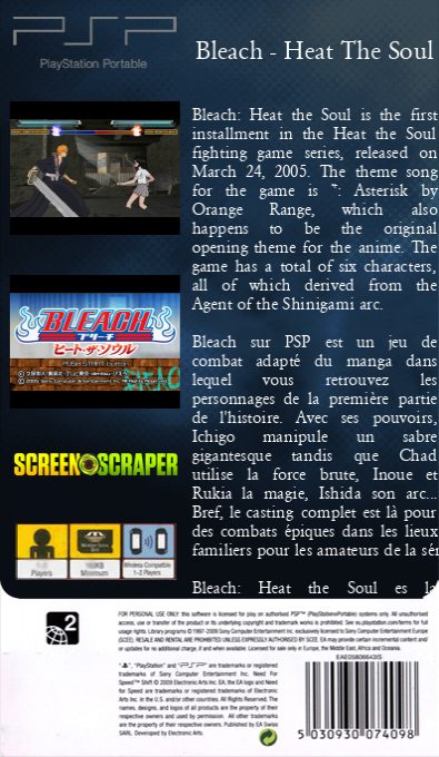 Bleach - Heat The Soul — box-2D-back (SS)