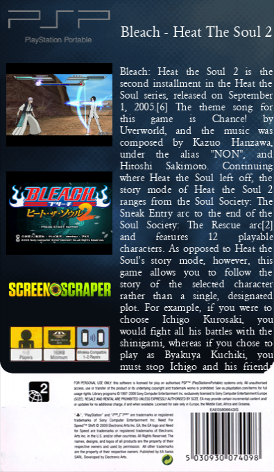 Bleach - Heat The Soul 2 — box-2D-back (SS)