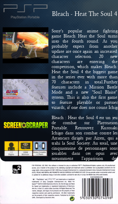 Bleach - Heat The Soul 4 — box-2D-back (SS)