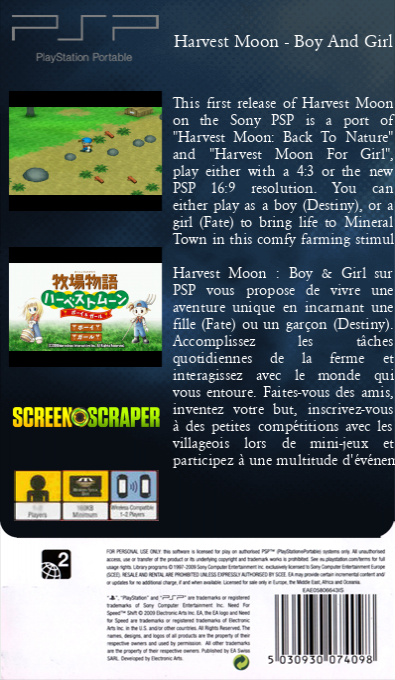 Harvest Moon - Boy And Girl — box-2D-back (SS)