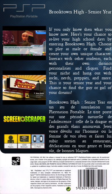 Brooktown High - Senior Year — box-2D-back (SS)