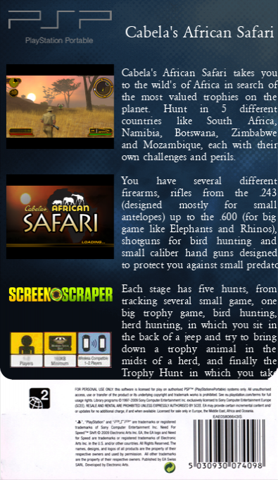 Cabela's African Safari — box-2D-back (SS)