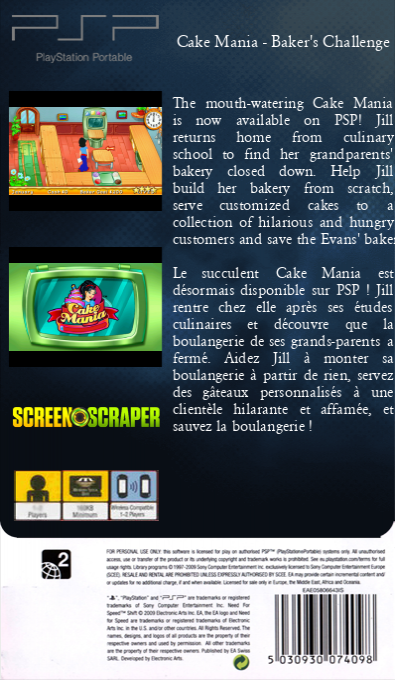 Cake Mania - Baker's Challenge — box-2D-back (SS)