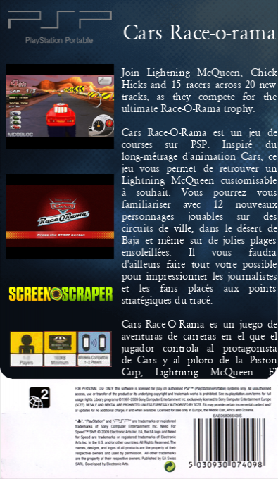Cars Race-o-rama — box-2D-back (SS)