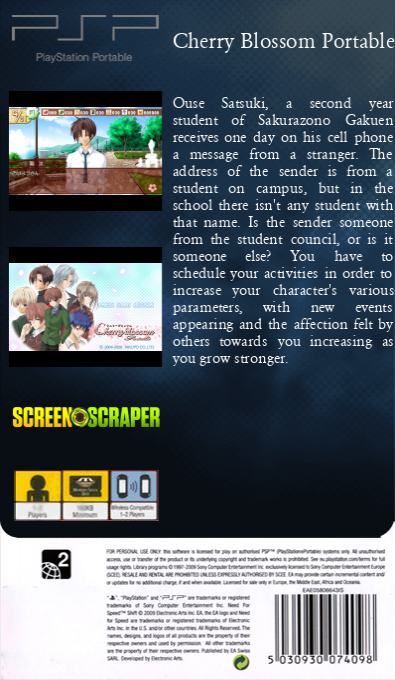 Cherry Blossom Portable — box-2D-back (SS)