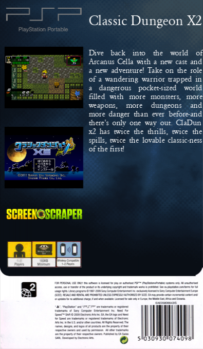 Classic Dungeon X2 — box-2D-back (SS)