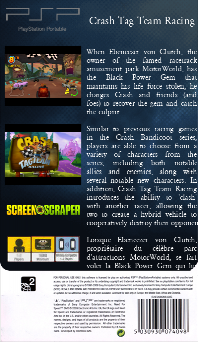 Crash Tag Team Racing — box-2D-back (SS)