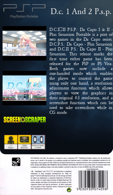 D.c. 1 And 2 P.s.p. — box-2D-back (SS)