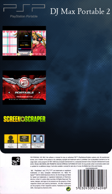 DJ Max Portable 2 — box-2D-back (SS)
