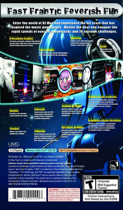 Dj Max Fever — box-2D-back (US)