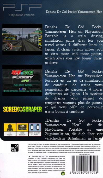 Densha De Go! Pocket Yamanotesen Hen — box-2D-back (SS)