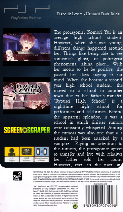 Diabolik Lovers - Haunted Dark Bridal — box-2D-back (SS)