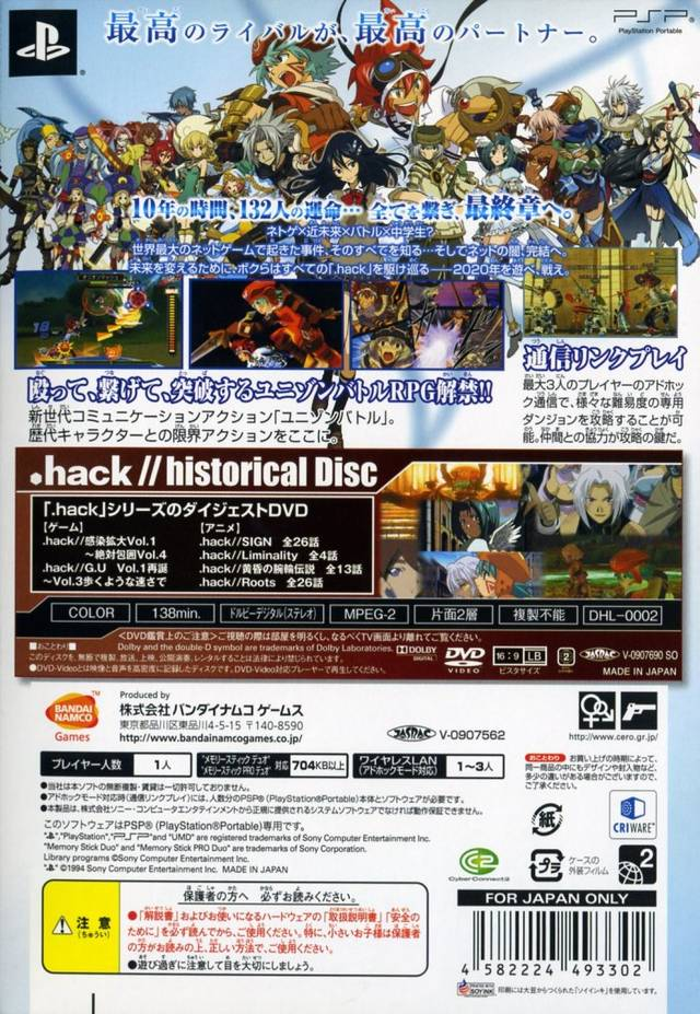 Dot Hack : Link — box-2D-back (JP)