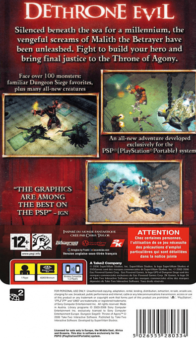 Dungeon Siege - Throne Of Agony — box-2D-back (EU)