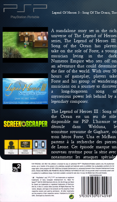Legend Of Heroes 3 - Song Of The Ocean, The — box-2D-back (SS)