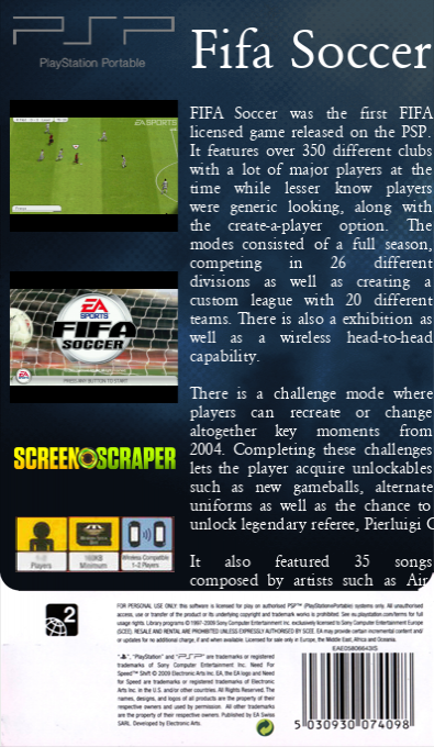 Fifa Soccer — box-2D-back (SS)