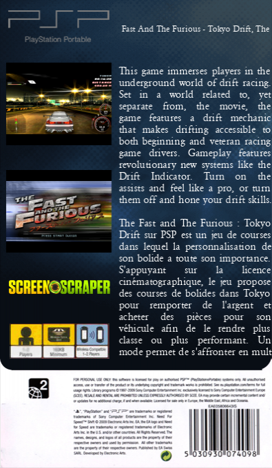Fast And The Furious - Tokyo Drift, The — box-2D-back (SS)