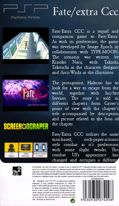 Fate/extra Ccc — box-2D-back (SS)