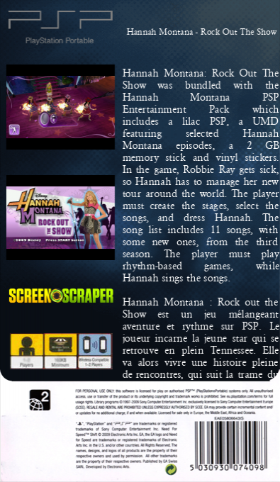 Hannah Montana - Rock Out The Show — box-2D-back (SS)