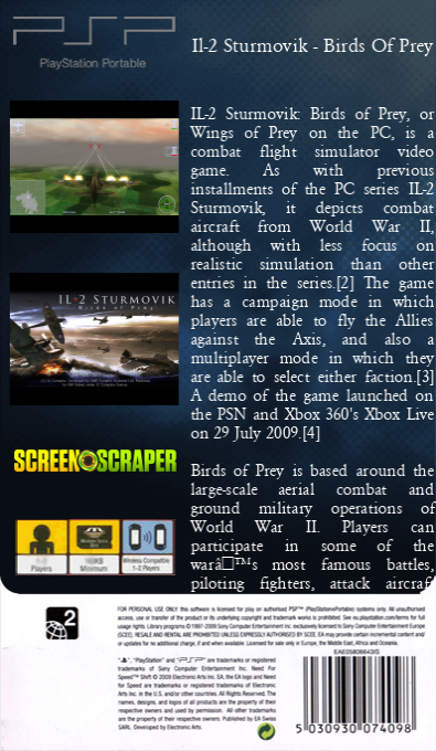 Il-2 Sturmovik - Birds Of Prey — box-2D-back (SS)