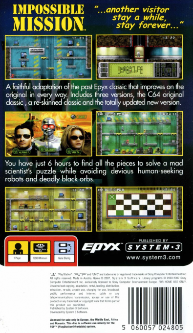Impossible Mission — box-2D-back (EU)