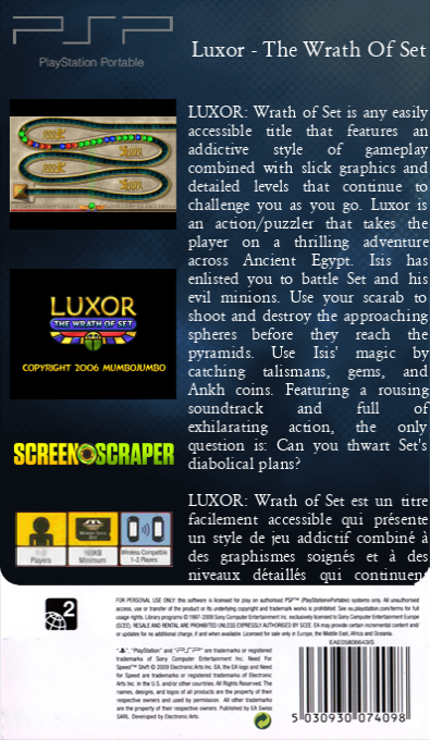 Luxor - The Wrath Of Set — box-2D-back (SS)