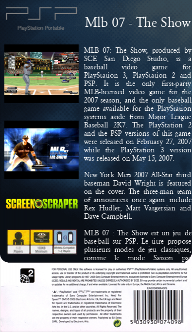 Mlb 07 - The Show — box-2D-back (SS)