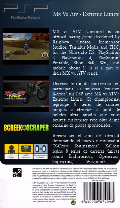 Mx Vs Atv - Extreme Limite — box-2D-back (SS)