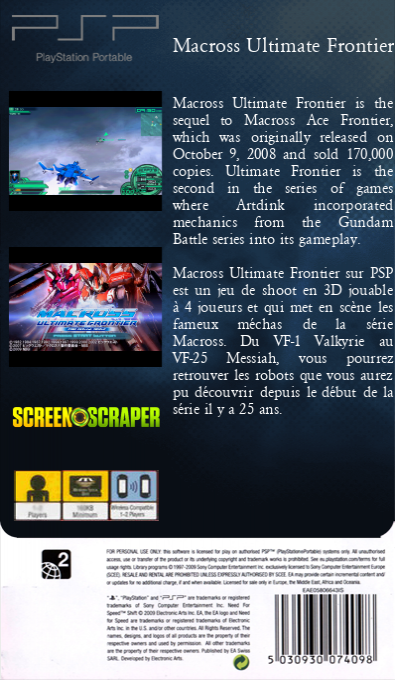 Macross Ultimate Frontier — box-2D-back (SS)
