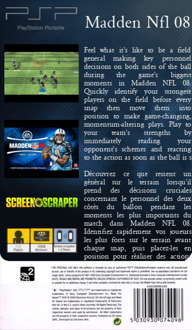 Madden Nfl 08 — box-2D-back (SS)