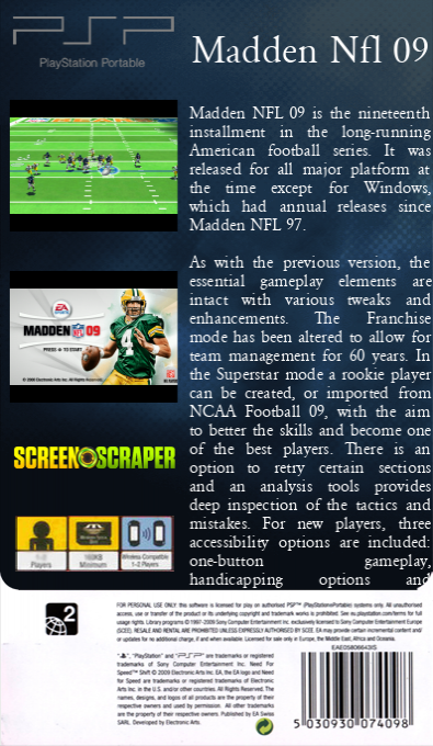 Madden Nfl 09 — box-2D-back (SS)