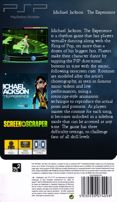Michael Jackson - The Experience — box-2D-back (SS)