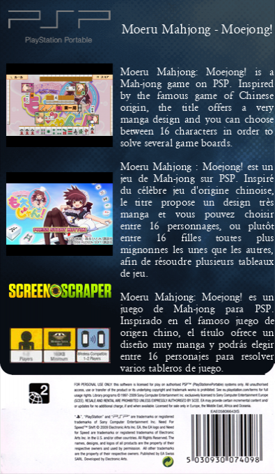 Moeru Mahjong - Moejong! — box-2D-back (SS)