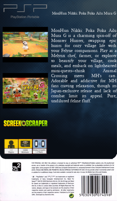 MonHun Nikki: Poka Poka Ailu Mura G — box-2D-back (SS)