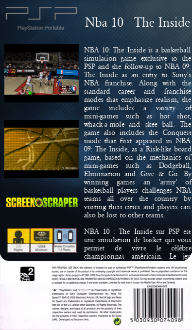 Nba 10 - The Inside — box-2D-back (SS)