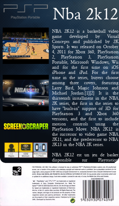 Nba 2k12 — box-2D-back (SS)