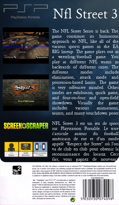 Nfl Street 3 — box-2D-back (SS)