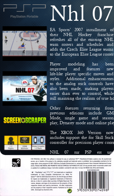 Nhl 07 — box-2D-back (SS)