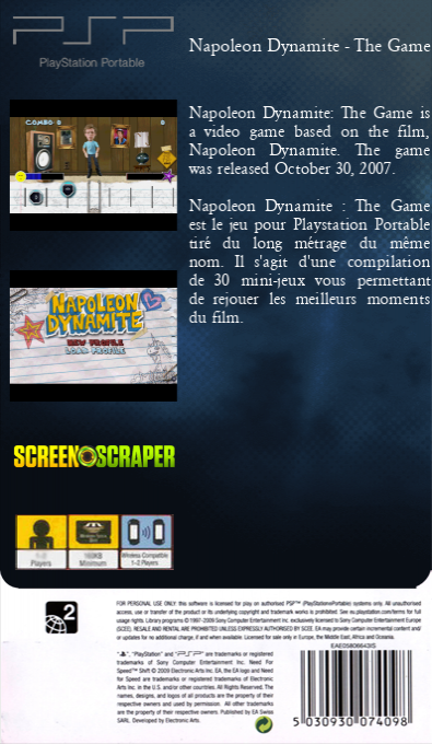 Napoleon Dynamite - The Game — box-2D-back (SS)