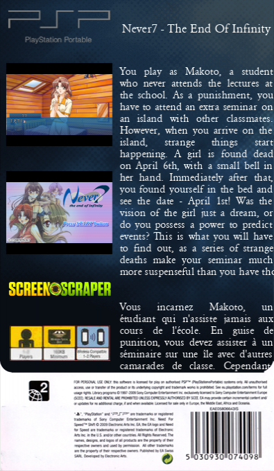 Never7 - The End Of Infinity — box-2D-back (SS)