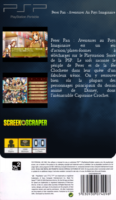 Peter Pan - Aventures Au Pays Imaginaire — box-2D-back (SS)