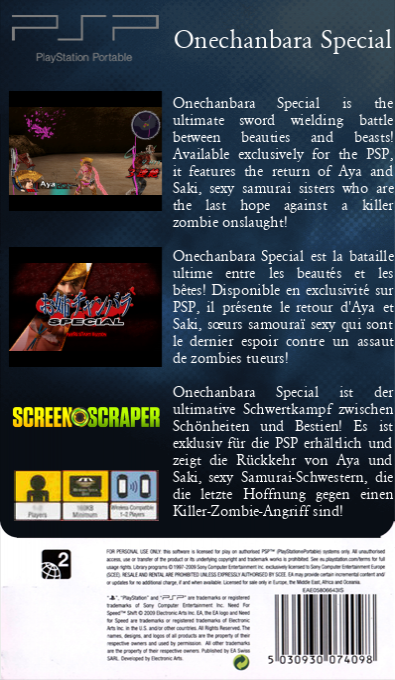 Onechanbara Special — box-2D-back (SS)