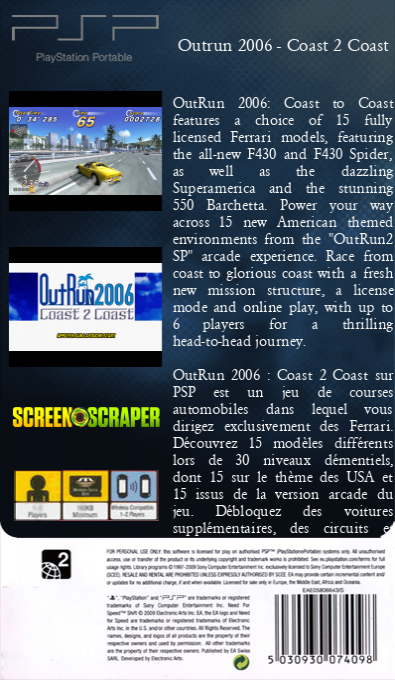 OutRun 2006 - Coast 2 Coast — box-2D-back (SS)