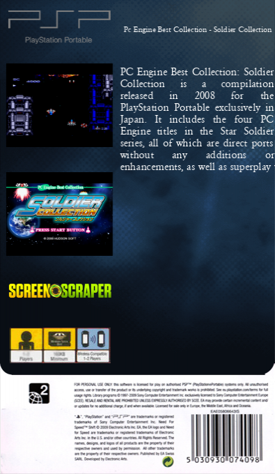 Pc Engine Best Collection - Soldier Collection — box-2D-back (SS)