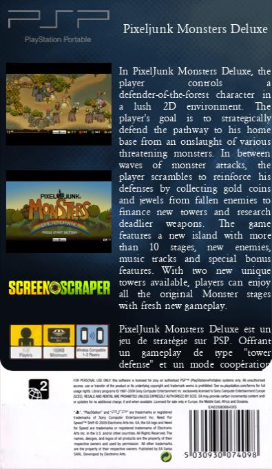 Pixeljunk Monsters Deluxe — box-2D-back (SS)