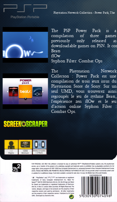 Playstation Network Collection - Power Pack, The — box-2D-back (SS)