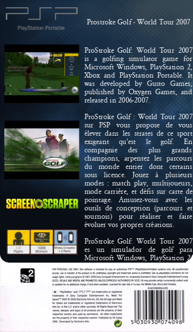 Prostroke Golf - World Tour 2007 — box-2D-back (SS)